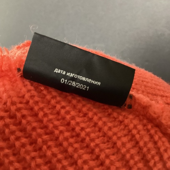 Burton Orange Knit Beanie Hat - Picture 8 of 11